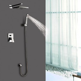 Shower Tap Wall Mount with Chrome Single Handle Four Holes
