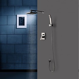 Shower Tap Wall Mount with Chrome Single Handle Four Holes