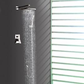 Shower Tap Wall Mount with Chrome Single Handle Four Holes