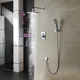 Shower Tap Set Wall Mount Contemporary Chrome