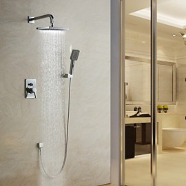 Shower Tap Set Wall Mount Contemporary Chrome