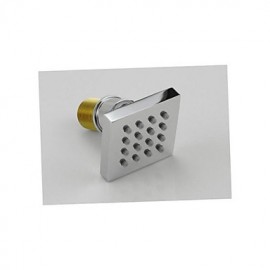 12 Inch Chrome Square Shower Three Handles Rainfall Shower Tap Thermostatic Mixer Shower Massage Jet