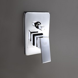 Shower Tap Wall Mount with Chrome Single Handle Three Holes