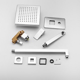 Shower Tap Wall Mount with Chrome Single Handle Three Holes