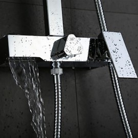 Shower Tap Contemporary Waterfall / Rain Shower / Handshower Included Brass Chrome