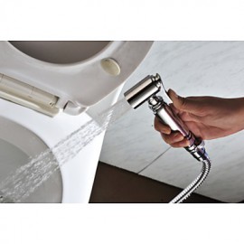 Bathroom/Toilet Handheld Shattaf Bidet Shower Spray, With Thermostatic Tap Valve And 150 cm Stainless Steel Hose
