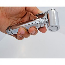Bathroom/Toilet Handheld Shattaf Bidet Shower Spray, With Thermostatic Tap Valve And 150 cm Stainless Steel Hose