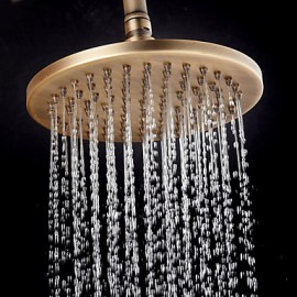 Antique Brass Tub Shower Tap with 8 inch Shower Head + Hand Shower