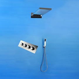 Shower Tap Contemporary Waterfall / Rain Shower / Handshower Included Brass Chrome