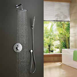 Contemporary Shower Tap with 8 inch Shower Head + Hand Shower