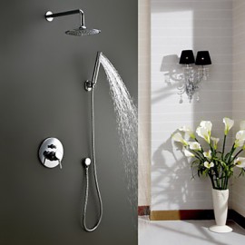 Contemporary Shower Tap with 8 inch Shower Head + Hand Shower