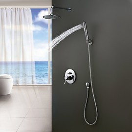 Contemporary Shower Tap with 8 inch Shower Head + Hand Shower