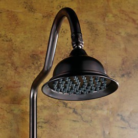 Oil-rubbed Bronze Wall Mounted Waterfall Rain + Handheld Shower Tap