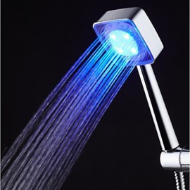 3-Color ABS Temperature Detectable LED Color Changing Hand Shower
