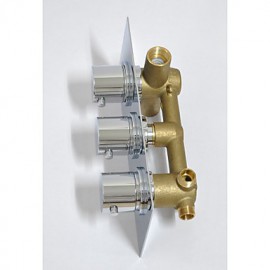 10'' High Quality Brass Thermostatic Mixing Valve Wall Mounted Three Functoins Shower Set Tap