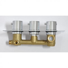 10'' High Quality Brass Thermostatic Mixing Valve Wall Mounted Three Functoins Shower Set Tap