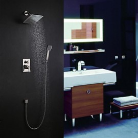 Shower Tap Contemporary Rain Shower / Handshower Included Brass Nickel Brushed