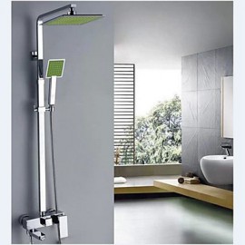 Green Shower Tap Contemporary / Thermostatic / Rain Shower / Handshower Included Brass Chrome