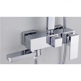 Green Shower Tap Contemporary / Thermostatic / Rain Shower / Handshower Included Brass Chrome