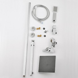 Contemporary Shower Tap with 8 inch Shower Head + Hand Shower