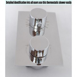 Shower Tap Contemporary LED / Thermostatic / Handshower Included / Rain Shower Brass Chrome