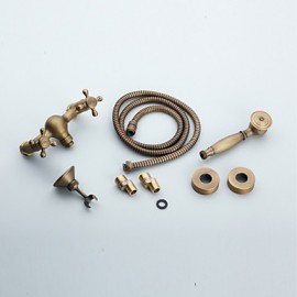 Tub Tap Antique Brass Finish with Hand Shower