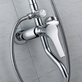 Shower Tap Contemporary Rain Shower / Handshower Included Brass Chrome