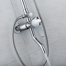 Shower Tap Contemporary Rain Shower / Handshower Included Brass Chrome