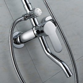 Shower Tap Contemporary Rain Shower / Handshower Included Brass Chrome