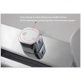 New Design Contemporary Chrome Finished 8 Inch In Wall Shower Set with Shower Head and Hand Shower