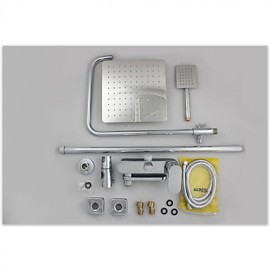 New Design Contemporary Chrome Finished 8 Inch In Wall Shower Set with Shower Head and Hand Shower