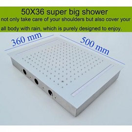 Shower Tap Contemporary LED / Rain Shower / Sidespray / Handshower Included Brass Chrome