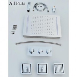 Shower Tap Contemporary LED / Thermostatic / Rain Shower / Sidespray / Handshower Included Brass Chrome