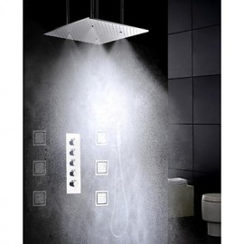 Shower Tap Contemporary LED / Rain Shower / Sidespray / Handshower Included Brass Chrome