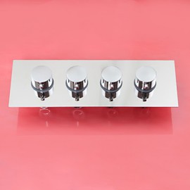 Contemporary Chrome Brass Shower Tap with Air Injection Technology Shower Head