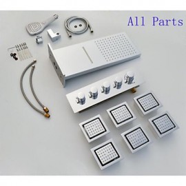 Shower Tap Contemporary Waterfall / Rain Shower / Sidespray / Handshower Included Brass Chrome