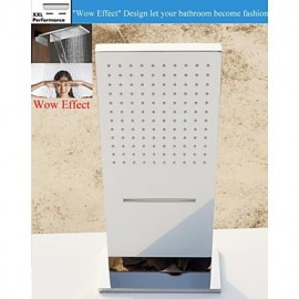 Thermostatic Bathroom Shower Tap, Stainless Steel 304 Chrome Raindance Shower Head With Spa Massage Spray Jets