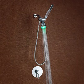 Shower Tap Contemporary LED / Handshower Included Brass Chrome