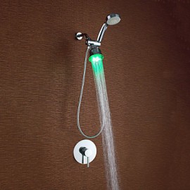 Shower Tap - Contemporary - LED / Handshower Included - Brass (Chrome)
