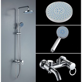Shower Tap Contemporary Brass Chrome Shower Set with Shower Head and Hand Showe