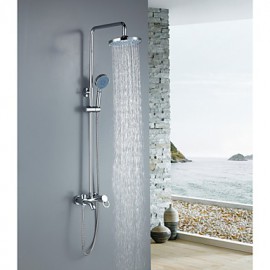 Shower Tap Contemporary Brass Chrome Shower Set with Shower Head and Hand Showe