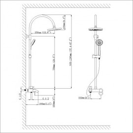 Shower Tap Contemporary Rain Shower Brass Chrome