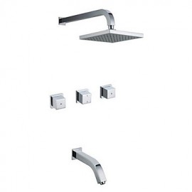 Shower Tap / Bathtub Tap Contemporary Rain Shower Brass Chrome