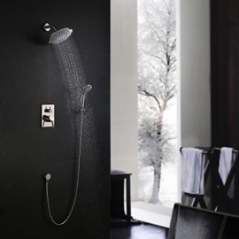 Shower Tap Contemporary Rain Shower / Handshower Included Brass Nickel Brushed