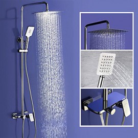 New Arrival Contemporary Chrome Finished 8 Inch In Wall Shower Set with Shower Head and Hand Shower