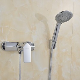 Contemporary Brass Shower Tap with Chrome Finish