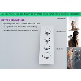 Shower Tap Contemporary LED / Rain Shower / Sidespray / Handshower Included Brass Chrome