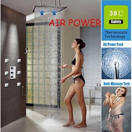 Shower Tap Contemporary Thermostatic / Rain Shower / Sidespray / Handshower Included Brass Chrome