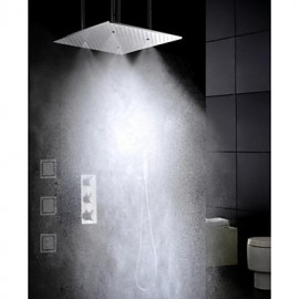 Shower Tap Contemporary Thermostatic / Rain Shower / Sidespray / Handshower Included Brass Chrome