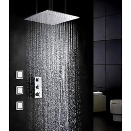 Shower Tap Contemporary Thermostatic / Rain Shower / Sidespray / Handshower Included Brass Chrome